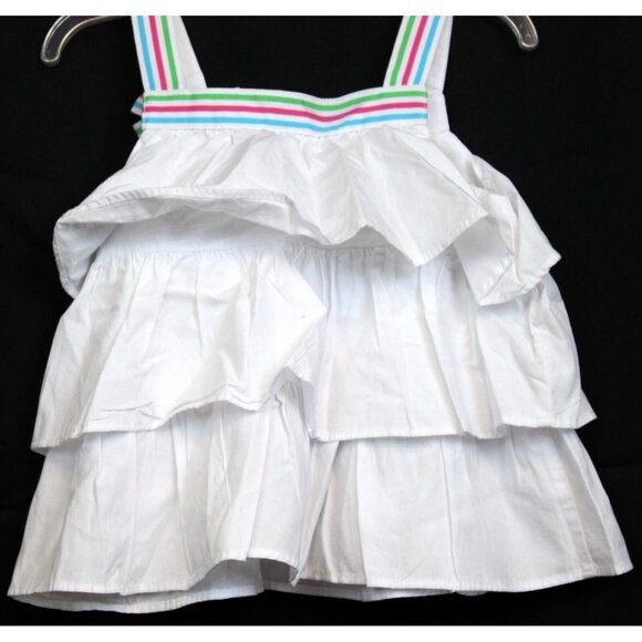 2008 Gymboree Tennis Match Outfit sz 4 NWT Tank Top Capris Pants Girl Bow Ruffle - Picture 9 of 11